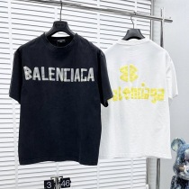 ギフトに最適バレンシアガ Tape Type Tシャツ コピー ロゴ 半袖 コットン 2色 bap73141