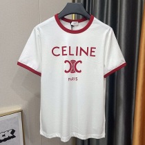 世界中で大人気♪セリーヌ PARIS トリオンフ Tシャツ / コットンジャージー レッド Cen07110