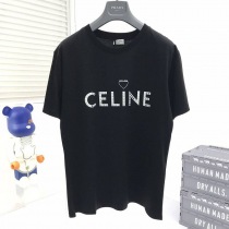 超話題!セリーヌ アーティストプリント Tシャツ 偽物 / コットン ブラック Cen88935