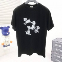 人気No1セリーヌ アーティストプリント ルーズTシャツ 偽物/ コットン ブラック Cez86971