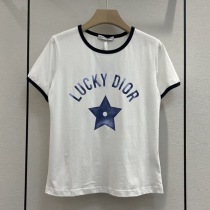 ☆超人気☆ディオール ラッキーディオール コットン リネン Tシャツ 偽物 dee98841