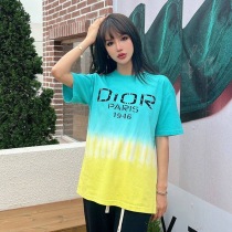 人気急上昇ディオール コピー グラデーション ロゴ コットン Tシャツ dek47597