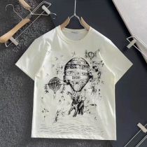 可愛い◆上質 ディオール Tシャツ 偽物 シンプル ロゴ刺繍入り コットンジャージー des48459