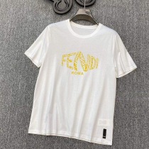 入手困難 フェンディ ROMA ロゴ クルーネック Tシャツ コピー feq97004