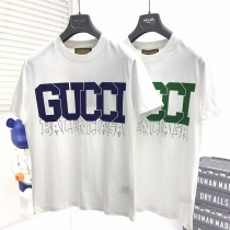 可愛い【グッチ】パームツリー コットン ジャージー Tシャツ コピー 2色 gut66878