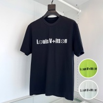 ルイヴィトン プリント コピー Tシャツ 黒 vuh91848