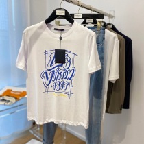 【新作】ルイヴィトン Tシャツ パロディ フロウティングLVプリンテッド 2色 vup70312